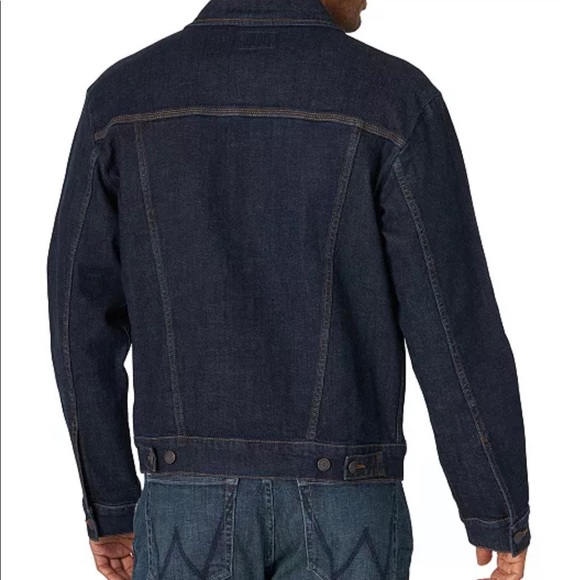 Wrangler Men's Unlined Denim Jacket Brand New XLarge Navy - Picture 4 of 6